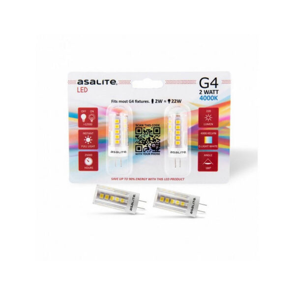 asal_0098_0-2 Bombilla LED Asalite G4 2W 220Lm 3000K IP20 [ASAL-0097