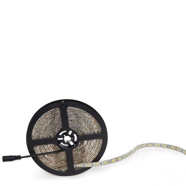 Tira de 300 LEDs 60W 7.000Lm CRI85 6000ºK SMD5050 24VDC IP65 x5M 40.000H [CA-5050-60-24-IP65-CW]-Blanco Frío