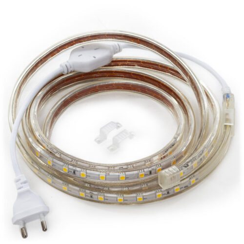 Tira de 60 LEDs/M 6000ºK SMD3528 220VAC x1M 40.000H [GR-3528220VAC1M-0001]-Blanco Frío