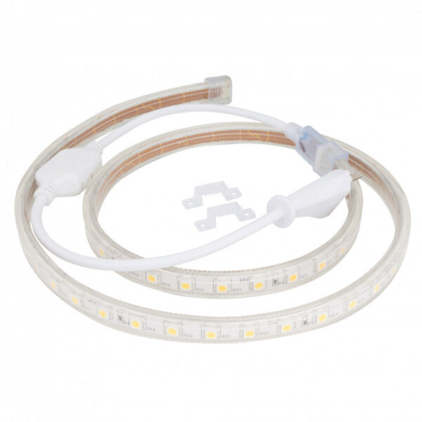 Tira de 60 LEDs/M 6000ºK SMD5050 220VAC x5M 40.000H [GR-5050220VAC5M-0001]-Blanco Frío