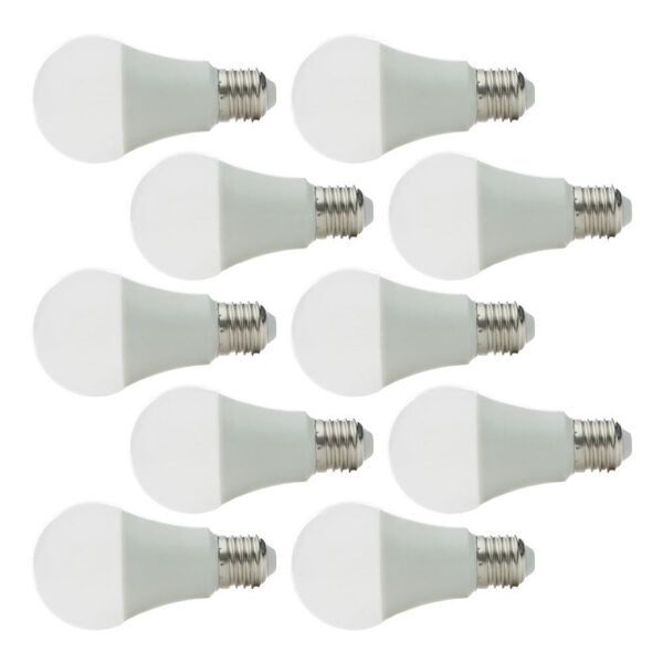 Pack 10 Lámparas LEDs Esférica Aluminio/PC E27 7W 630Lm 40.000H