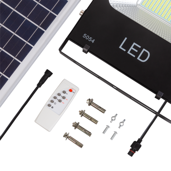 Foco Proyector LED 100W 10.000Lm 6000ºK Solar Sensor 100W + Control Remoto Panel 6V/25W 40.000H  [HO-626005-CW]
