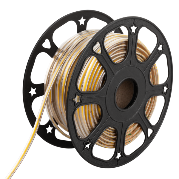 Tira de Leds COB Autorectificada 220VAC 10W/m IP65 - 50 Metros Cinta 3M Blanco Cálido 3000K