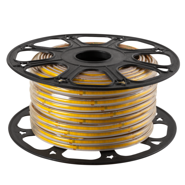 Tira de Leds COB Autorectificada 220VAC 10W/m IP65 - 50 Metros Cinta 3M Blanco Cálido 3000K