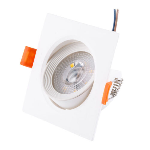 Foco Downlight LED 7W 630Lm 6000ºK Rectangular Basculante 40.000H [HO-DLPL-CUAD-7W-CW]