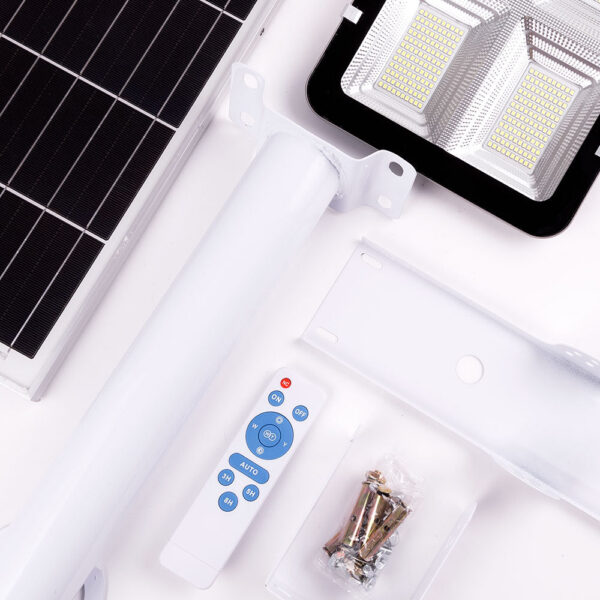 Farola LED Solar-Control Remoto- Dimable- Panel: 6V 300W Batería: 3,2V 30000MaH [HO-FAR-SOL-300W-CW]