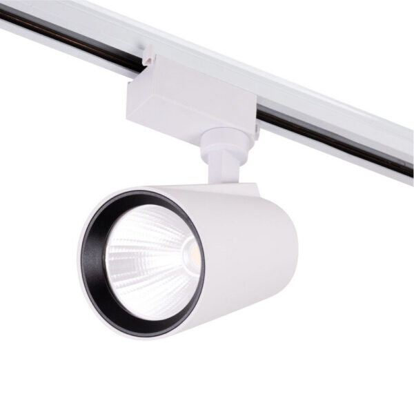 Foco de Carril LED 22W 1.980Lm CRI85 6000ºK Monofásico 40.000H [HO-FC-22W-W-CW