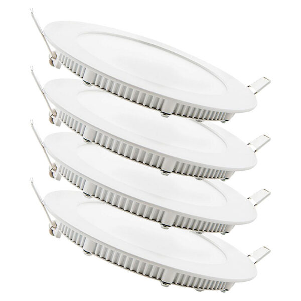 Pack 4 Placas LED 9W 900Lm 6000ºK 40.000H [HO-PLCIR9W-CW-4PK-AP]