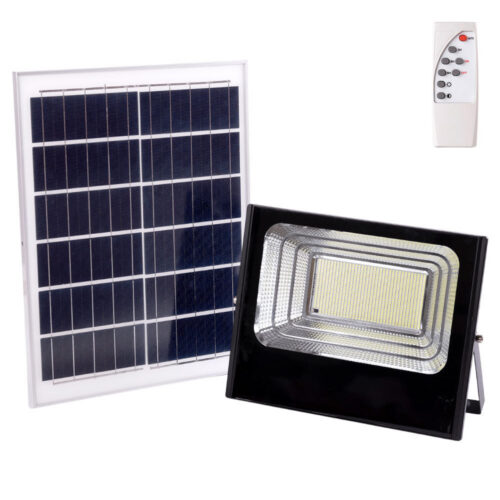 Proyector LED Solar 200W 6500K Panel: 6V/20W Batería: 3,2V/15000MaH Control Remoto [HO-SOLARFL-200W-01]
