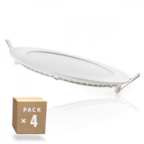 Pack 4 Placas LED 12W 1200Lm 6000ºK 40.000H [JL-GP-LZ-2-PK4-AP]