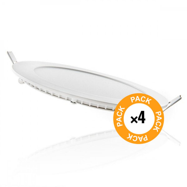 Pack 4 Placas LED 12W 1200Lm 6000ºK 40.000H [JL-GP-LZ-2-PK4-AP]