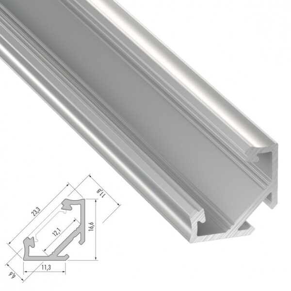 Perfíl Aluminio Tipo C 2,02M