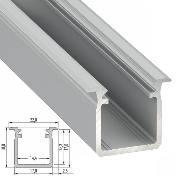 Perfíl Aluminio Tipo G 2,02M