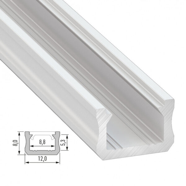 Perfíl Aluminio Tipo X 2,02M