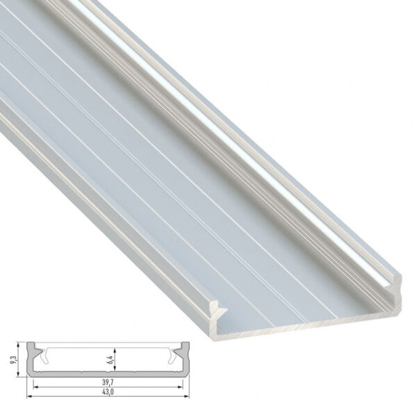 Perfil Aluminio Tipo SOLIS 2,02M - Bruto