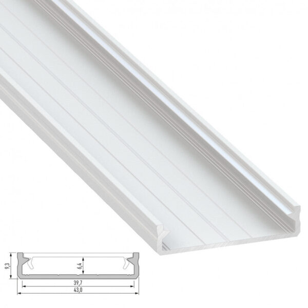 Perfil Aluminio Tipo SOLIS 2,02M - Bruto