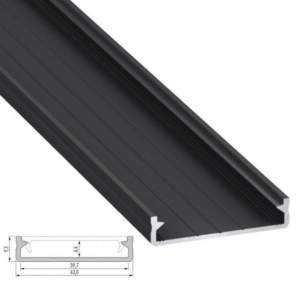 Perfil Aluminio Tipo SOLIS 2,02M - Bruto
