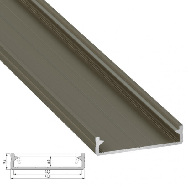 Perfil Aluminio Tipo SOLIS 2,02M - Bruto