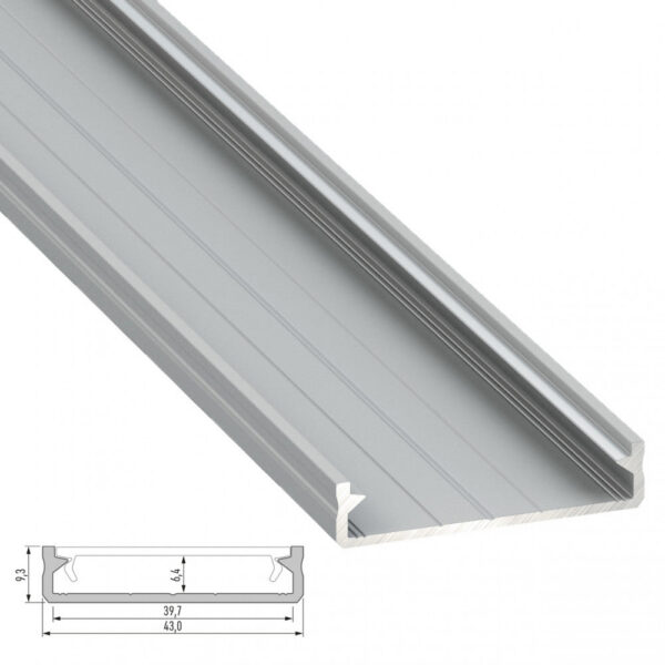 Perfil Aluminio Tipo SOLIS 2,02M - Bruto