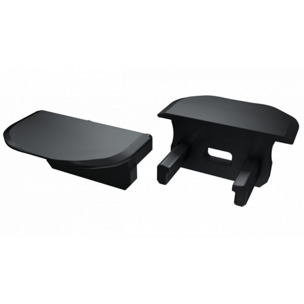 Tapón Final Perfíl Tipo B Acabado Redondo - Plástico Blanco-Con Agujero