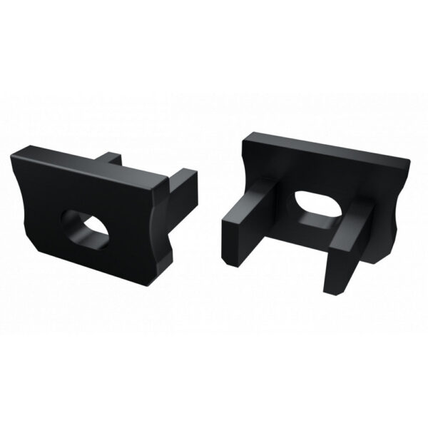 Tapón Final Perfíl Tipo X - Plástico Blanco-Con Agujero