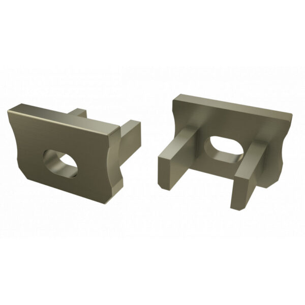 Tapón Final Perfíl Tipo X - Plástico Blanco-Con Agujero