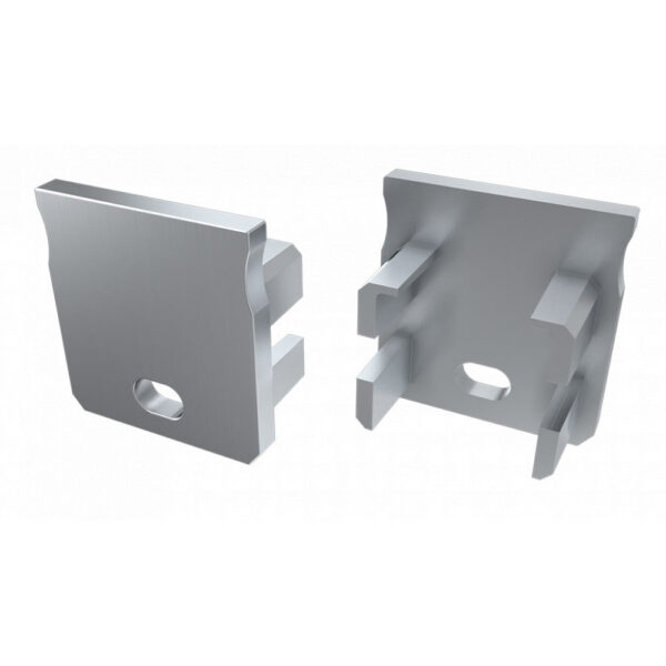 Tapón Final Perfíl Tipo Y - Plástico Blanco-Con Agujero