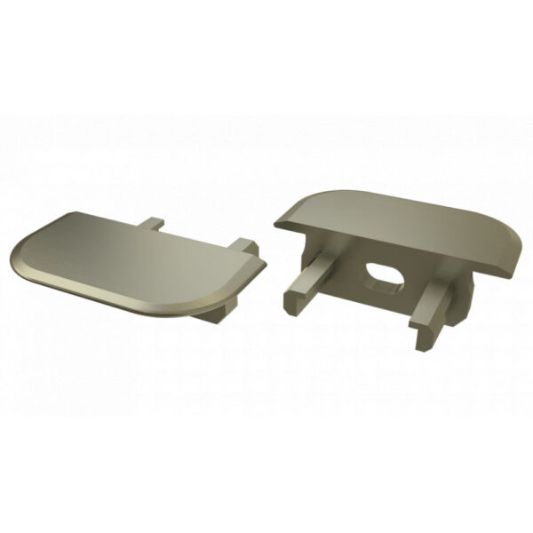 Tapón Final Perfíl Tipo Z - Plástico Blanco-Con Agujero