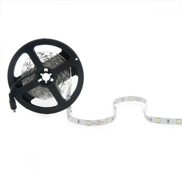 Tira de 150 LEDs 36W 2.100Lm CRI85 6000ºK SMD5050 12VDC x5M 40.000H [PL219007W]-Blanco Frío