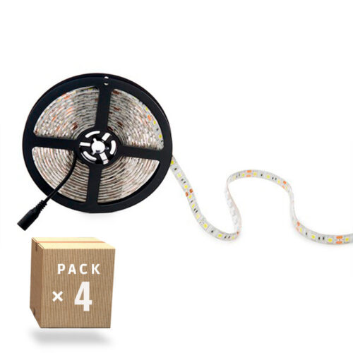 Pack 4 Tiras LED 72W 4200Lm 6000ºK 300 X SMD5050 12VDC IP65 x5M 40.000H [PL219010W-PK4-AP]