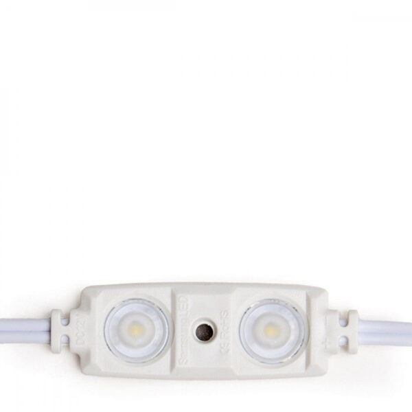 Módulo 1.2W 70Lm 6000ºK 2 LEDs PRO 5630 Inyectado IP67 Óptica 50.000H [RA-BL-5630W02-LENS-R-CW]