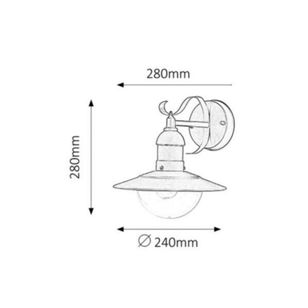 Aplique Exterior RABALUX "Oslo" 1xE27 IP44 [RAB-8270]