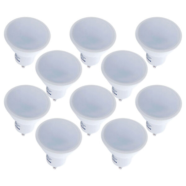Pack 10 Bombillas LED GU10 7W 520Lm 6000ºK 10 40.000H [SKY-GU10-7W-CW-PK10-AP]