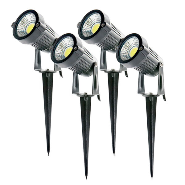 Pack 4 Focos LED Pincho Jardín 5W 450Lm 6000ºK 40.000H [SL-SL-C10-5W-CW-PK4-AP]