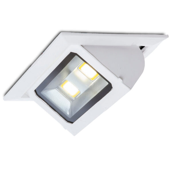 Foco Downlight LED 40W 3.600Lm 6000ºK Rectangular Basculante 40.000H [WR-RECTBAS-40W-CW]