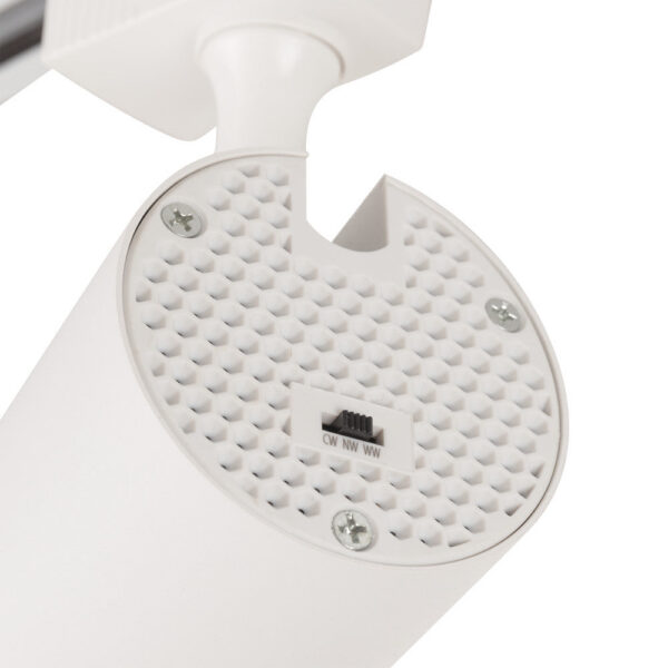 Foco de Carril Monofásico 30W COB Regulable Flicker Free Blanco CCT (Tonalidad Luz Regulable) 3000-6000ºK [1916-TL-30W-M-CCT]