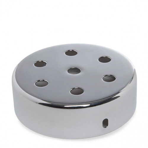 Rosetón Metálico Plateado Ø 100Mm - 7 Agujeros [AM-AR092]