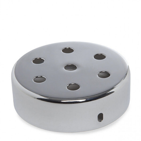 Rosetón Metálico Plateado Ø 100Mm - 7 Agujeros [AM-AR092]