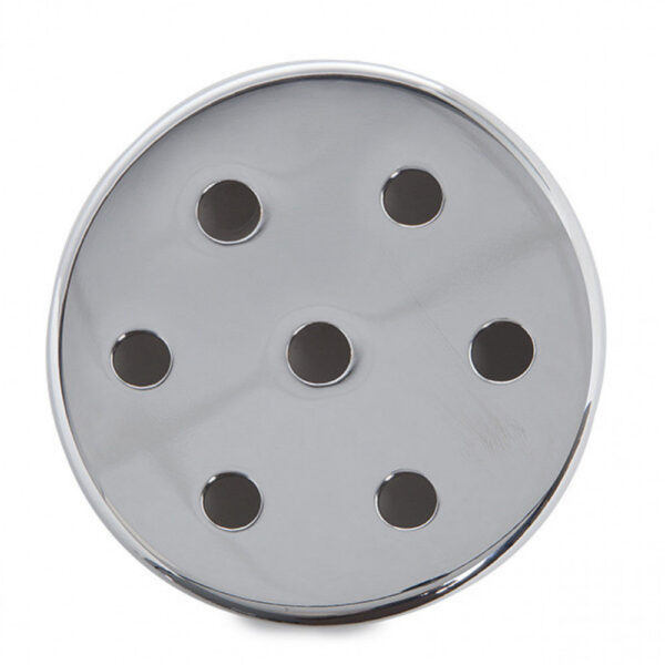Rosetón Metálico Plateado Ø 100Mm - 7 Agujeros [AM-AR092]