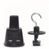 End Cap Negro IP44 Gancho Metálico Cable Plano [AM-BT906