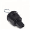 End Cap Negro IP44 Gancho Metálico Cable Plano [AM-BT906