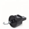End Cap Negro IP44 Gancho Metálico Cable Plano [AM-BT906