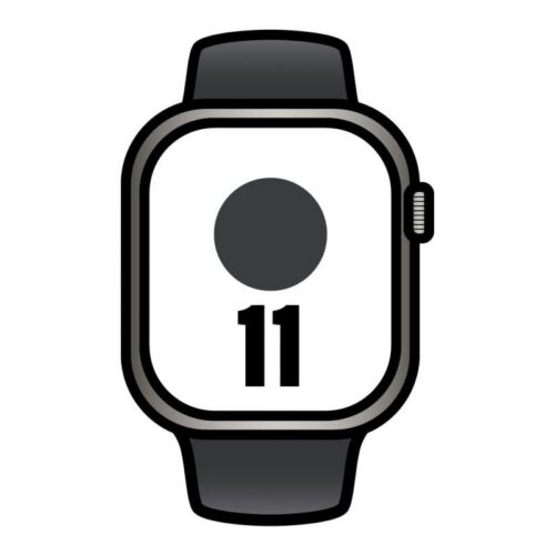 art_apl-watch20mf8r4qlbardera_1 Apple Watch Series 11/ GPS/ Cellular/ 42mm/ Titanio Negro/ Pizarra Correa Deportiva Negro (S/M)