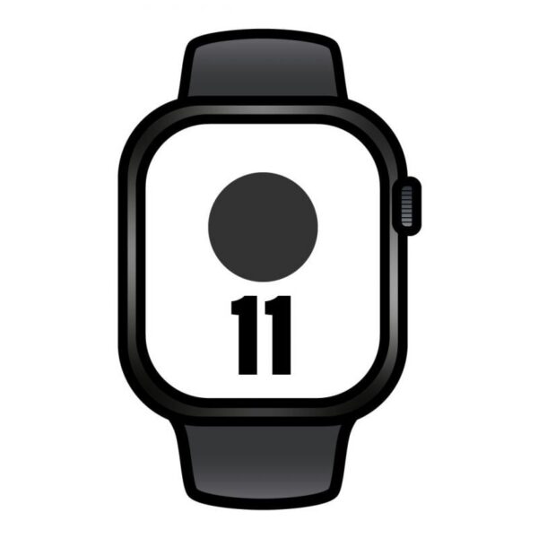 Apple Watch Series 11/ GPS/ Cellular/ 42mm/ Titanio Negro/ Pizarra Correa Deportiva Negro (M/L)