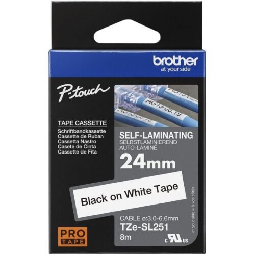 art_bro-tzesl251_1 Cinta Laminada Original Rotuladora Brother TZe-SL251/ Blanca