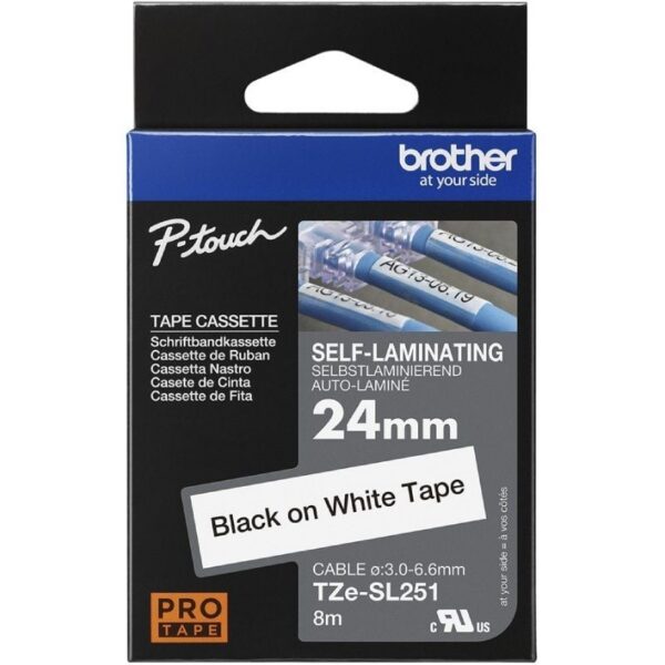 art_bro-tzesl251_1 Cinta Laminada Original Rotuladora Brother TZe-SL251/ Blanca