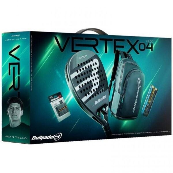 Pack Pala de Pádel Bullpadel Vertex 04 Comfort Pro Line 2026/ Incluye 3 Accesorios