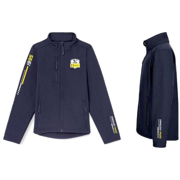 art_dp-chaqueta20man20s20bl_2 Chaqueta Team Depau para Hombre/ Talla S/ Tejido Soft Shell repelente al agua/ Forro Interior de Tejido Polar