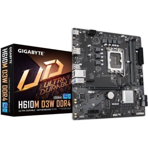 Placa Base Gigabyte H610M D3W DRR4 Socket 1700/ DDR4/ PCIe 4.0/ Micro ATX