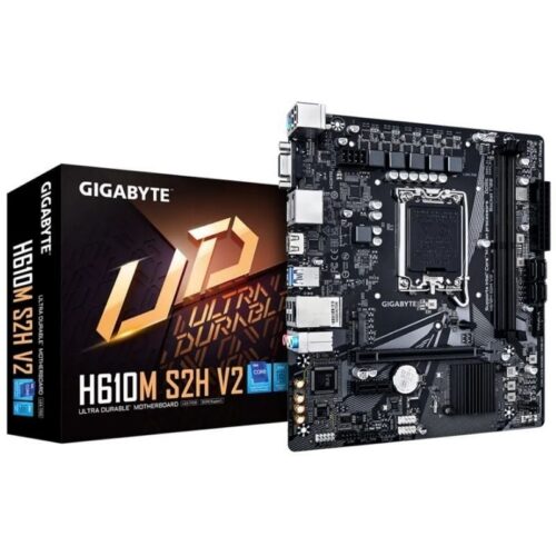 Placa Base Gigabyte H610M S2H V2 Socket 1700/ DDR5/ PCIe 4.0/ Micro ATX